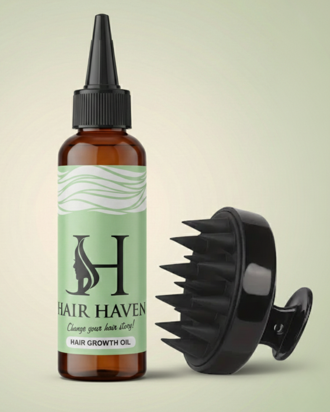 Hair Haven Scalp Therapy Kit — 100ml hair growth oil and scalp massager bundle