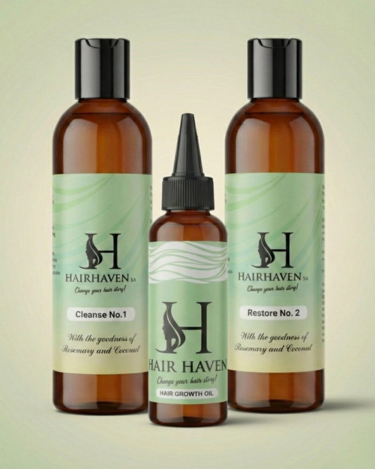 Hair Haven Hair Revival Trio — natural shampoo, conditioner and hair growth oil bundle
